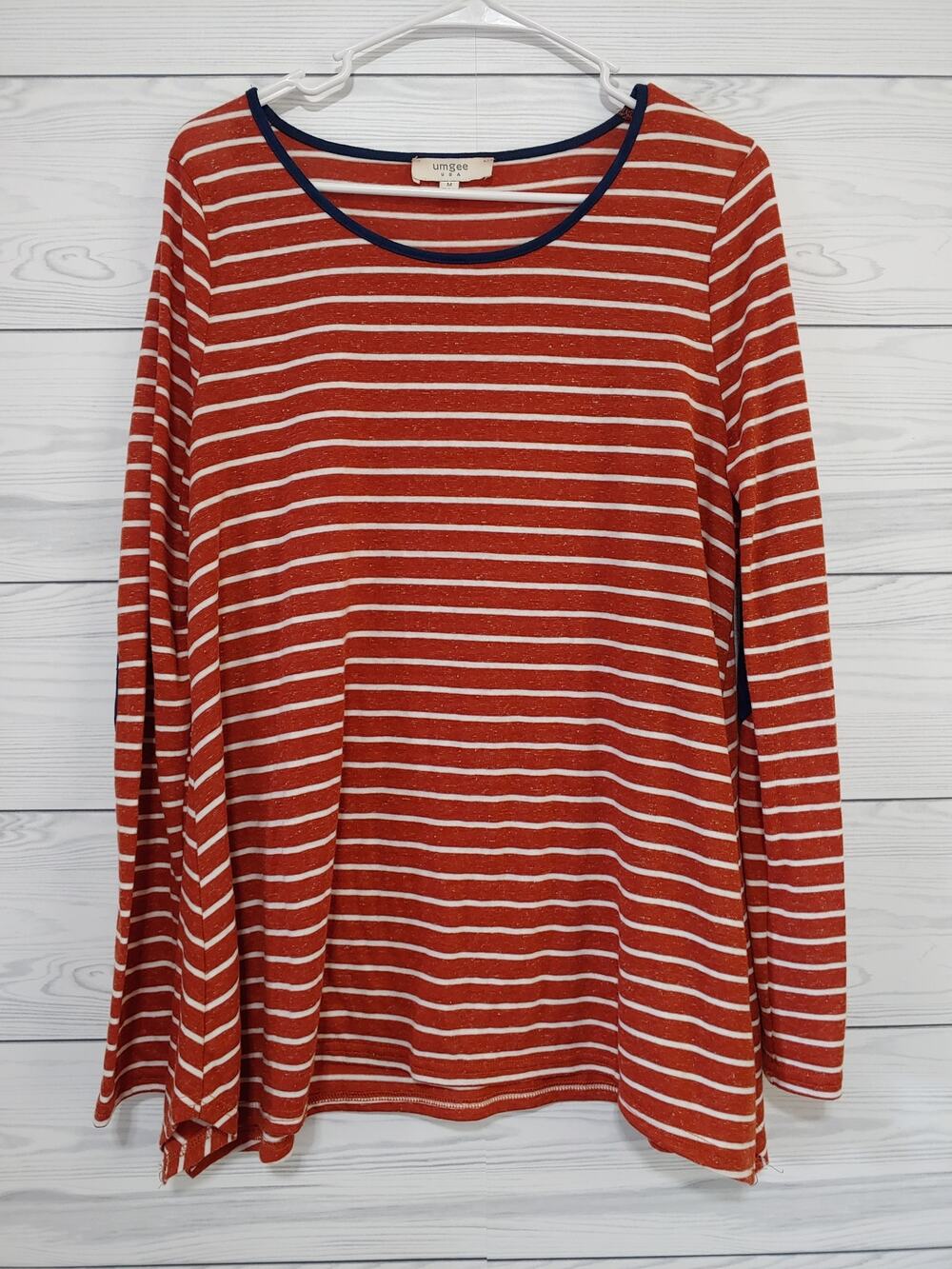 Womens Umgee Elbow Patch Pullover sz M